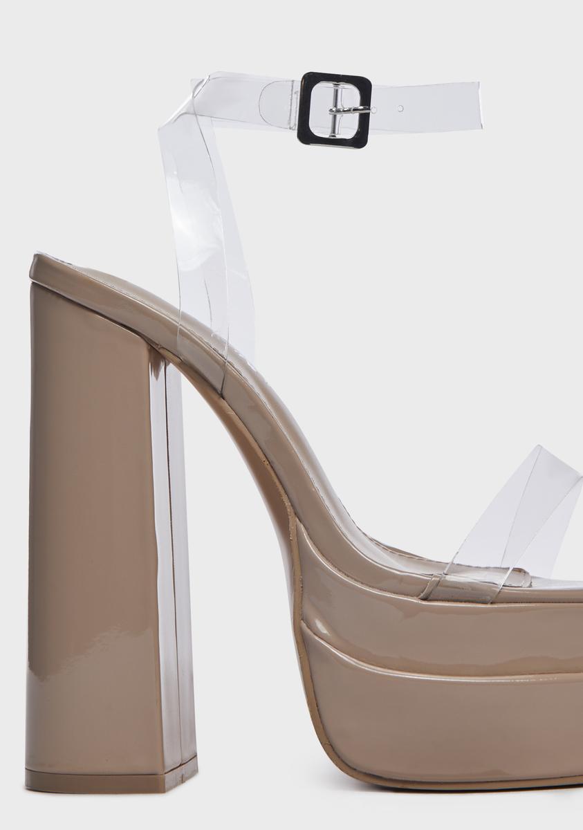 Calla Clear Platform Heels