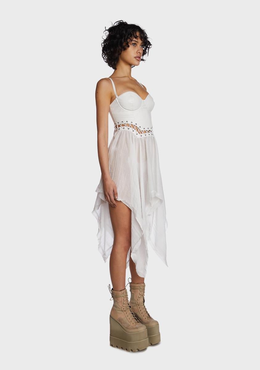 Echo Draped Corset Midi Dress
