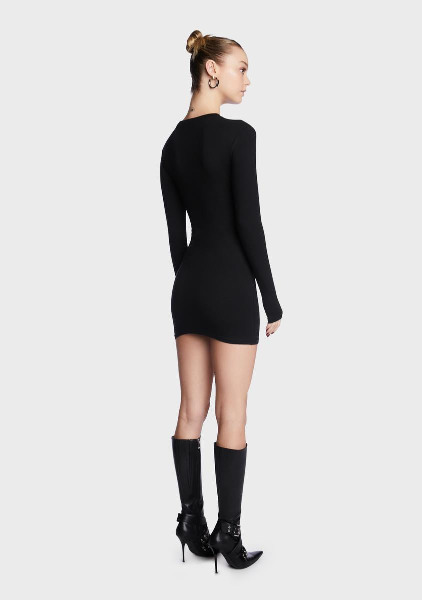 Slashed Mini Dress