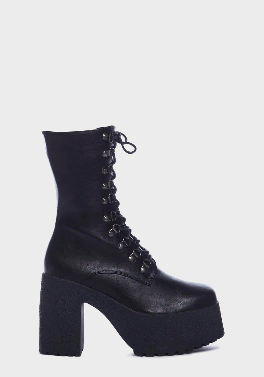 Short Siren Chunky Platform Calf Boots