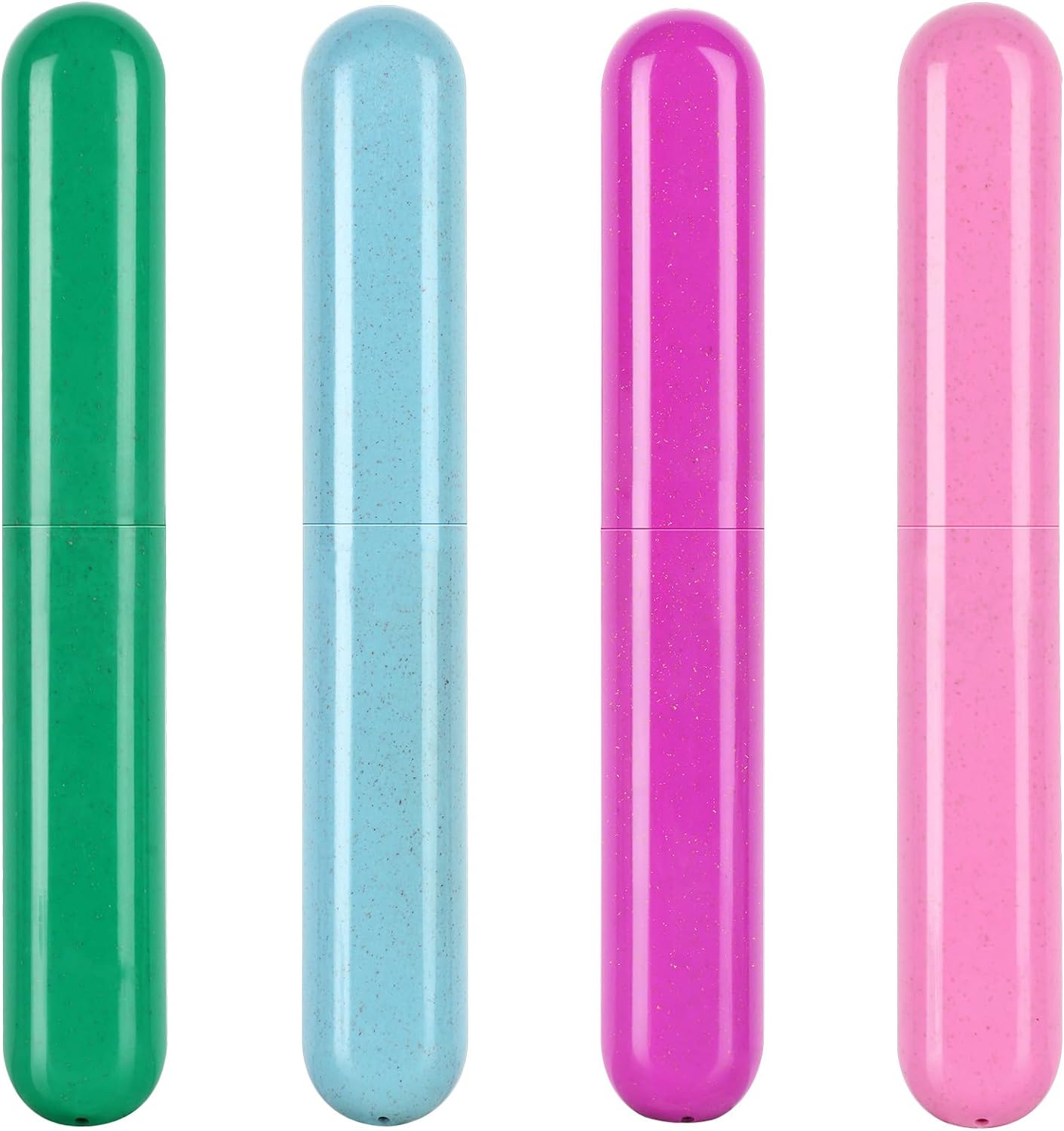 4 Pack Toothbrush Cases Travel Toothbrush Holder Portable Toothbrush Container Case Plastic Toothbrush Carrier Cover Case Toothbrush Protector for Traveling, Bathroom, School, Home, Camping