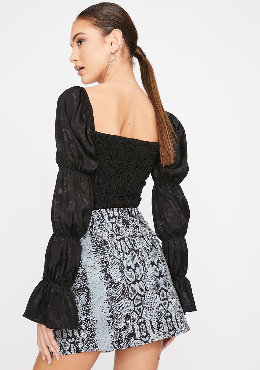 Snake Pelmet Mini Skirt