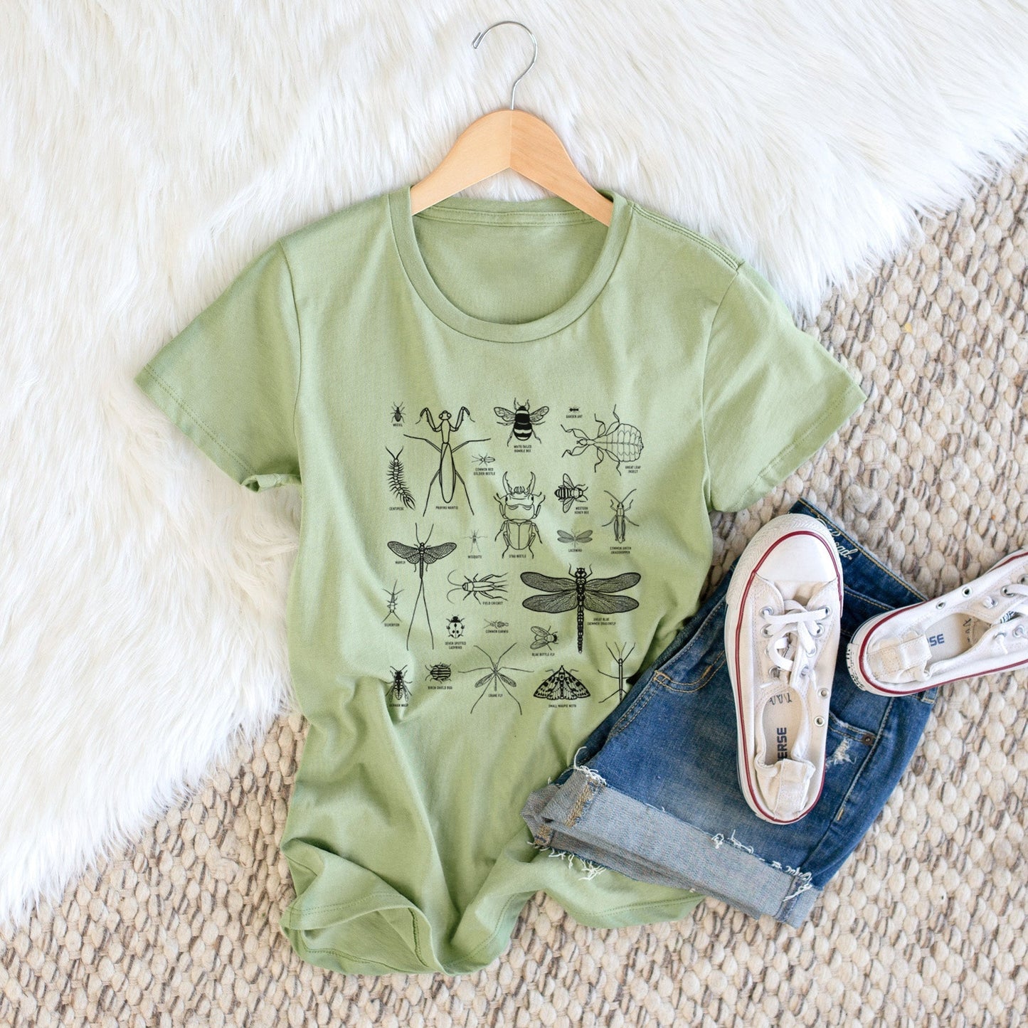 Chart of Arthropods/Insects - Women's Crewneck - Made in USA - 100% Organic Cotton