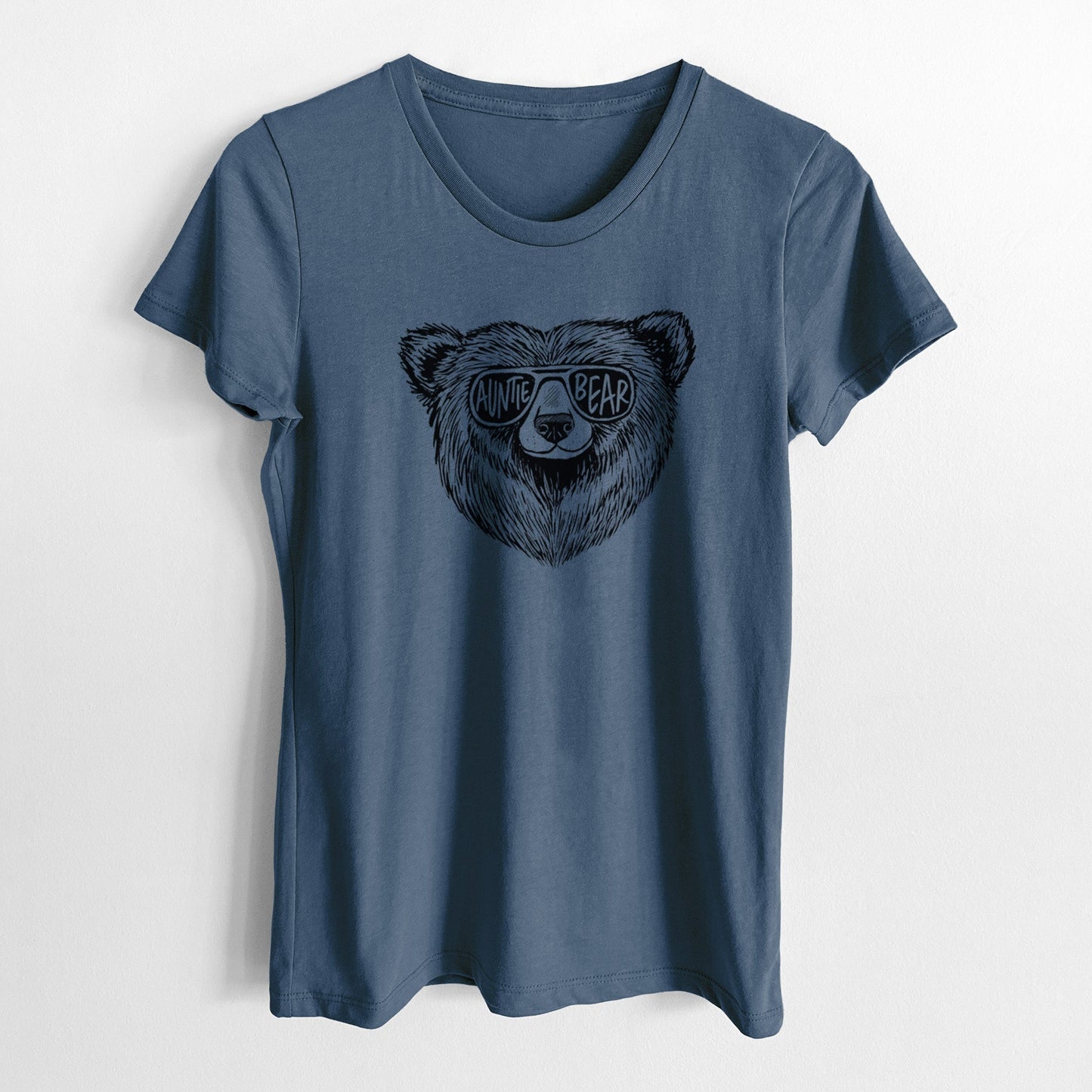 Auntie Bear - Women's Crewneck - Made in USA - 100% Organic Cotton