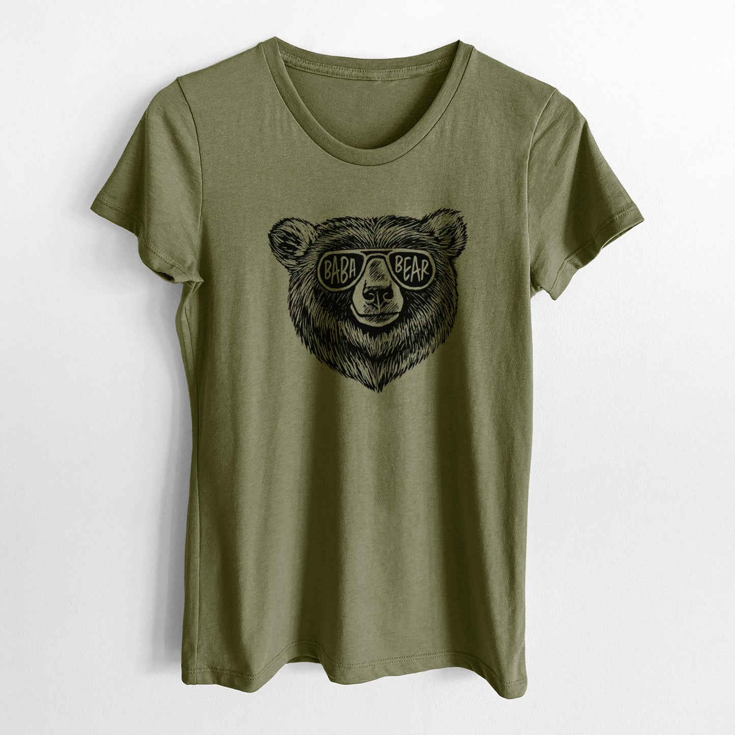 Baba Bear - Women's Crewneck - Made in USA - 100% Organic Cotton