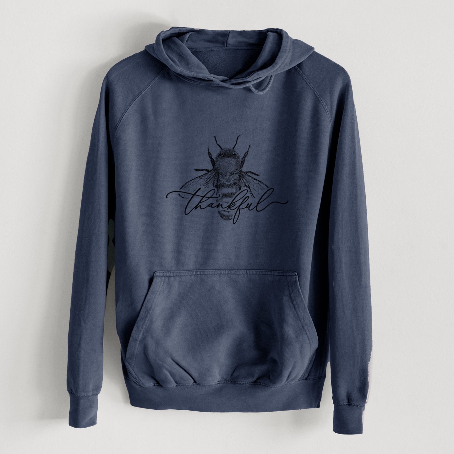 Bee Thankful - Mid-Weight Unisex Vintage 100% Cotton Hoodie
