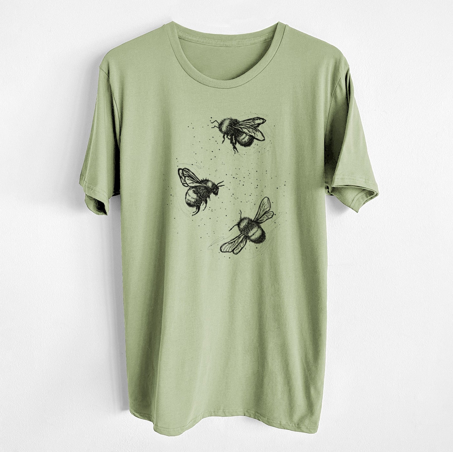 American Bumblebee Trio - Bombus Pensylvanicus - Unisex Crewneck - Made in USA - 100% Organic Cotton