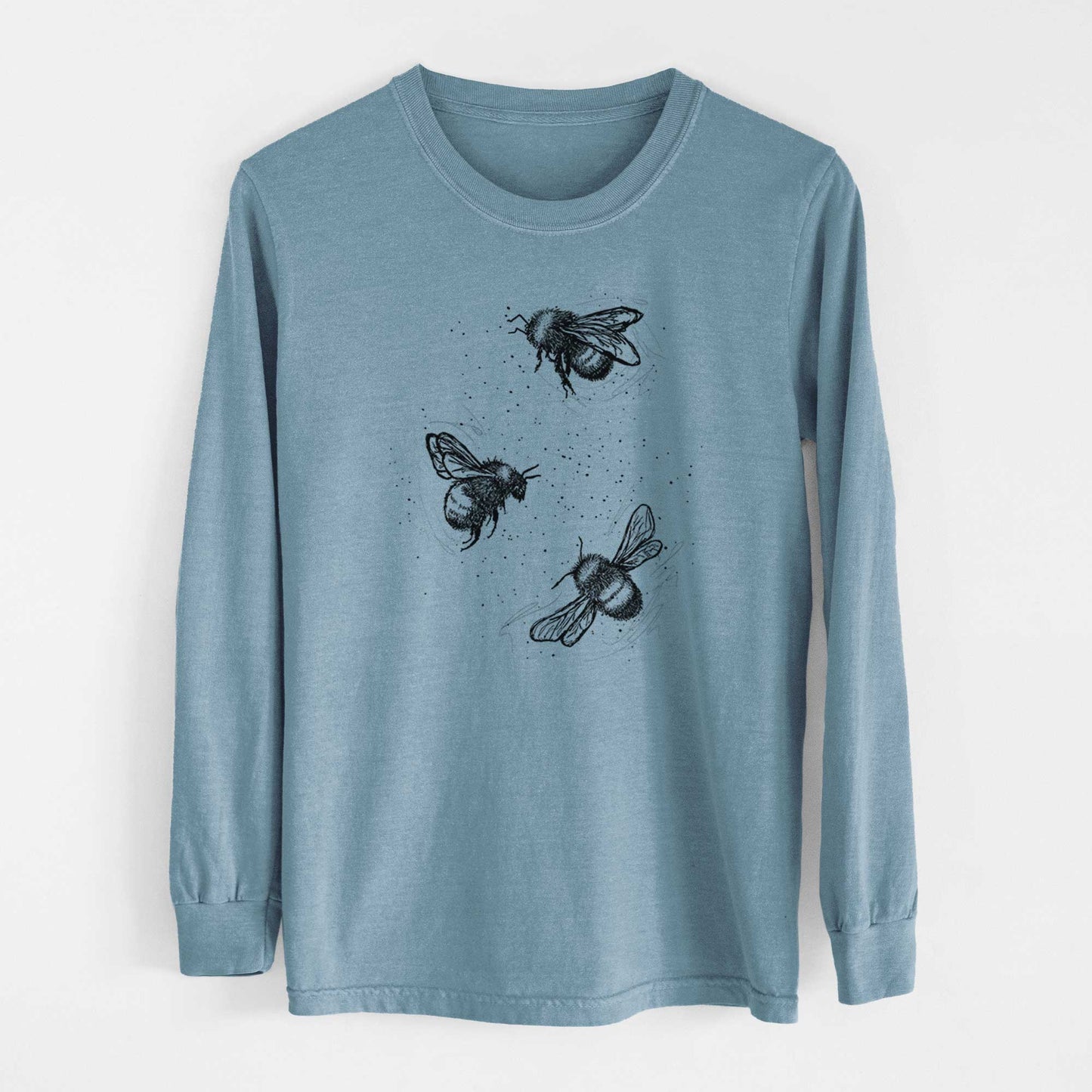 American Bumblebee Trio - Bombus Pensylvanicus - Heavyweight 100% Cotton Long Sleeve