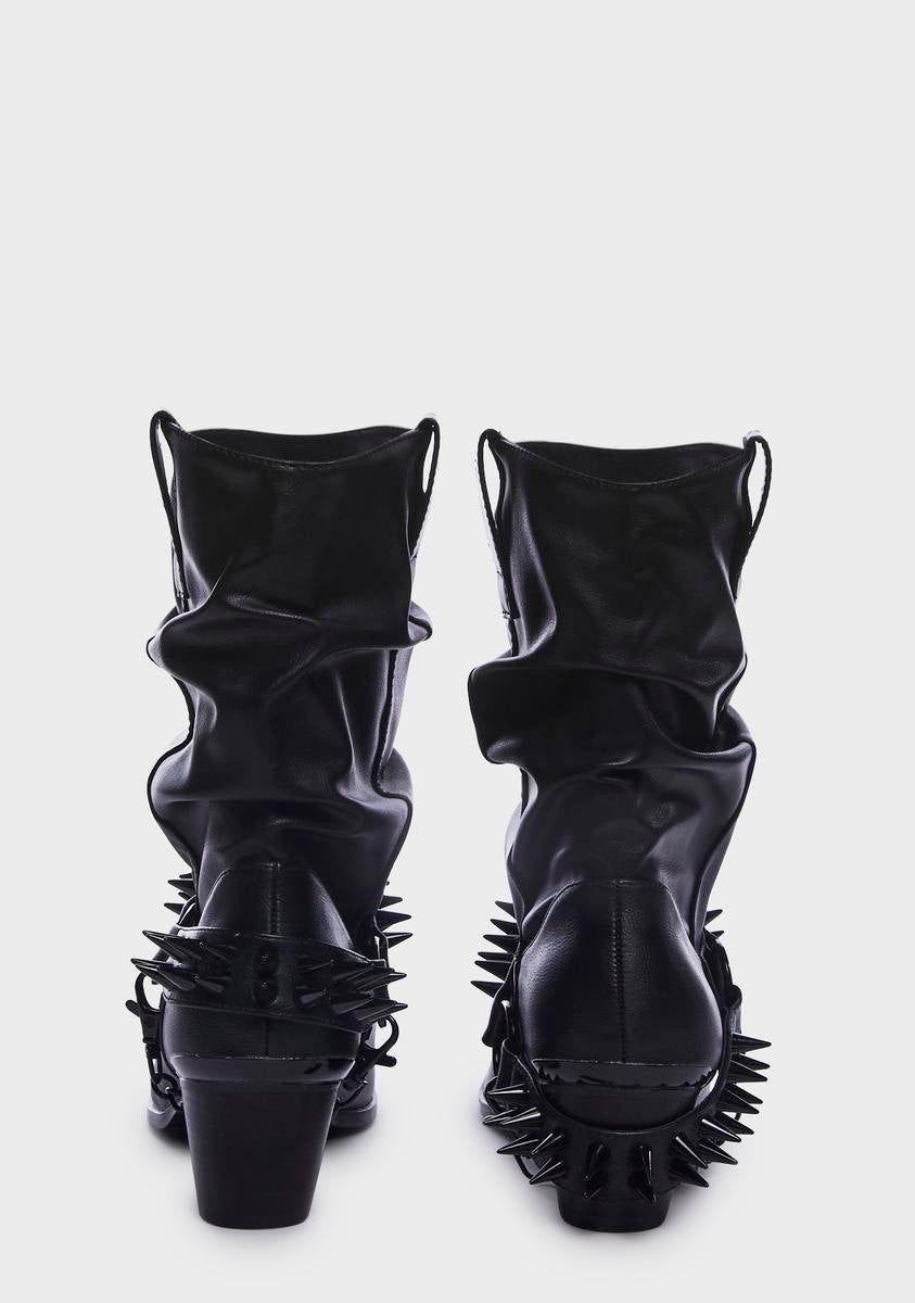 Black Death Proof Lo Spike Cowboy Boots