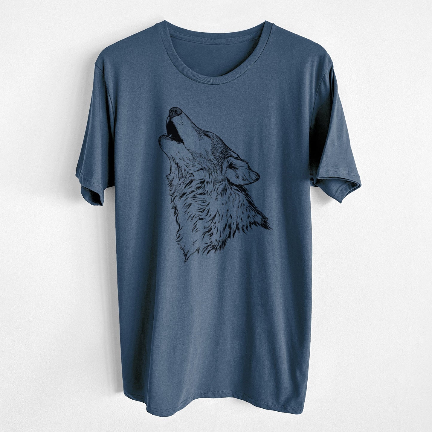 Canis lupus - Grey Wolf Howling - Unisex Crewneck - Made in USA - 100% Organic Cotton