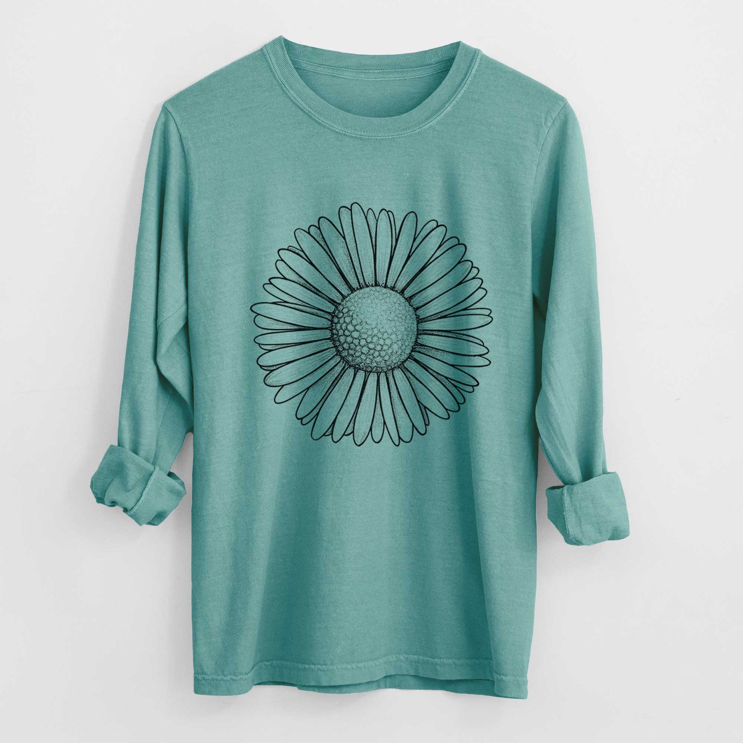 Bellis perennis - The Common Daisy - Heavyweight 100% Cotton Long Sleeve
