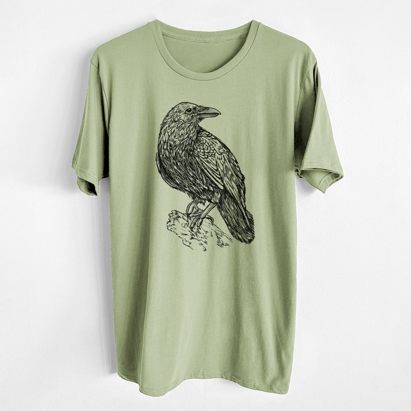 Corvus corax - Common Raven - Unisex Crewneck - Made in USA - 100% Organic Cotton
