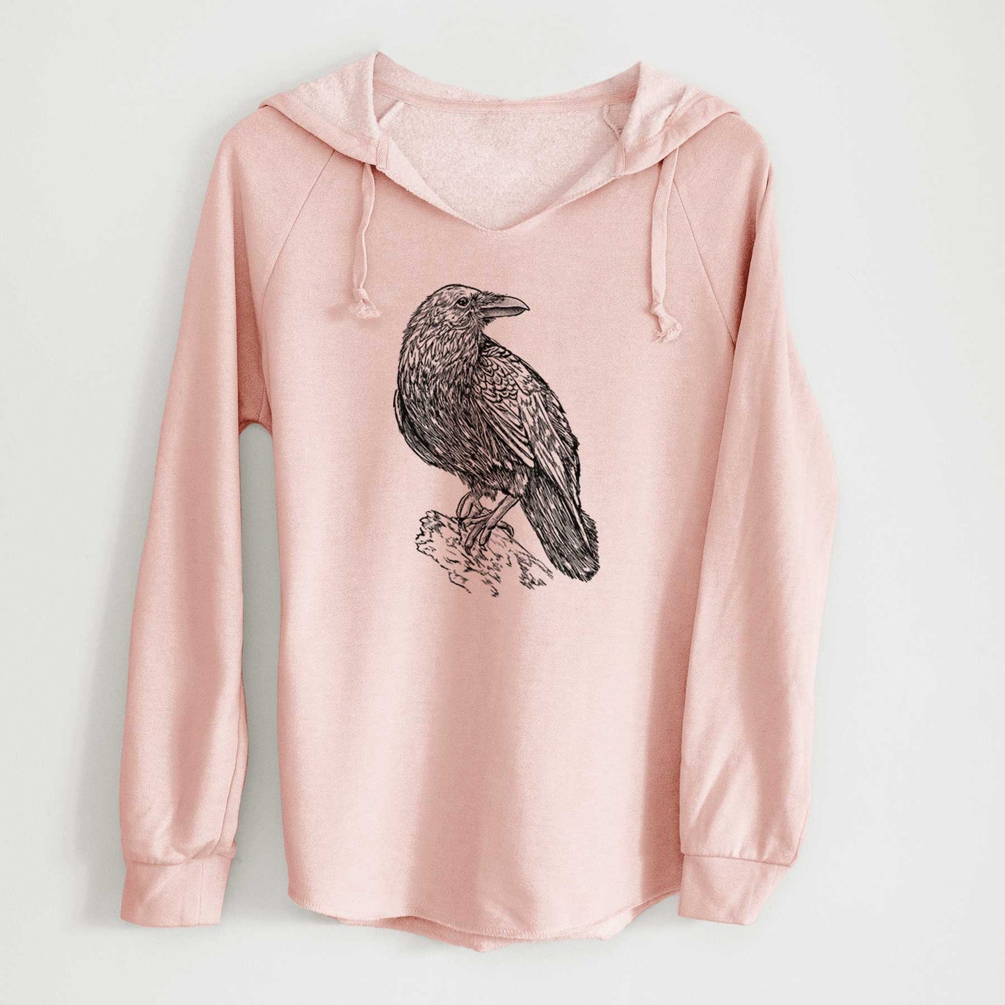 Common Raven - Corvus corax - Cali Wave Hooded Sweatshirt
