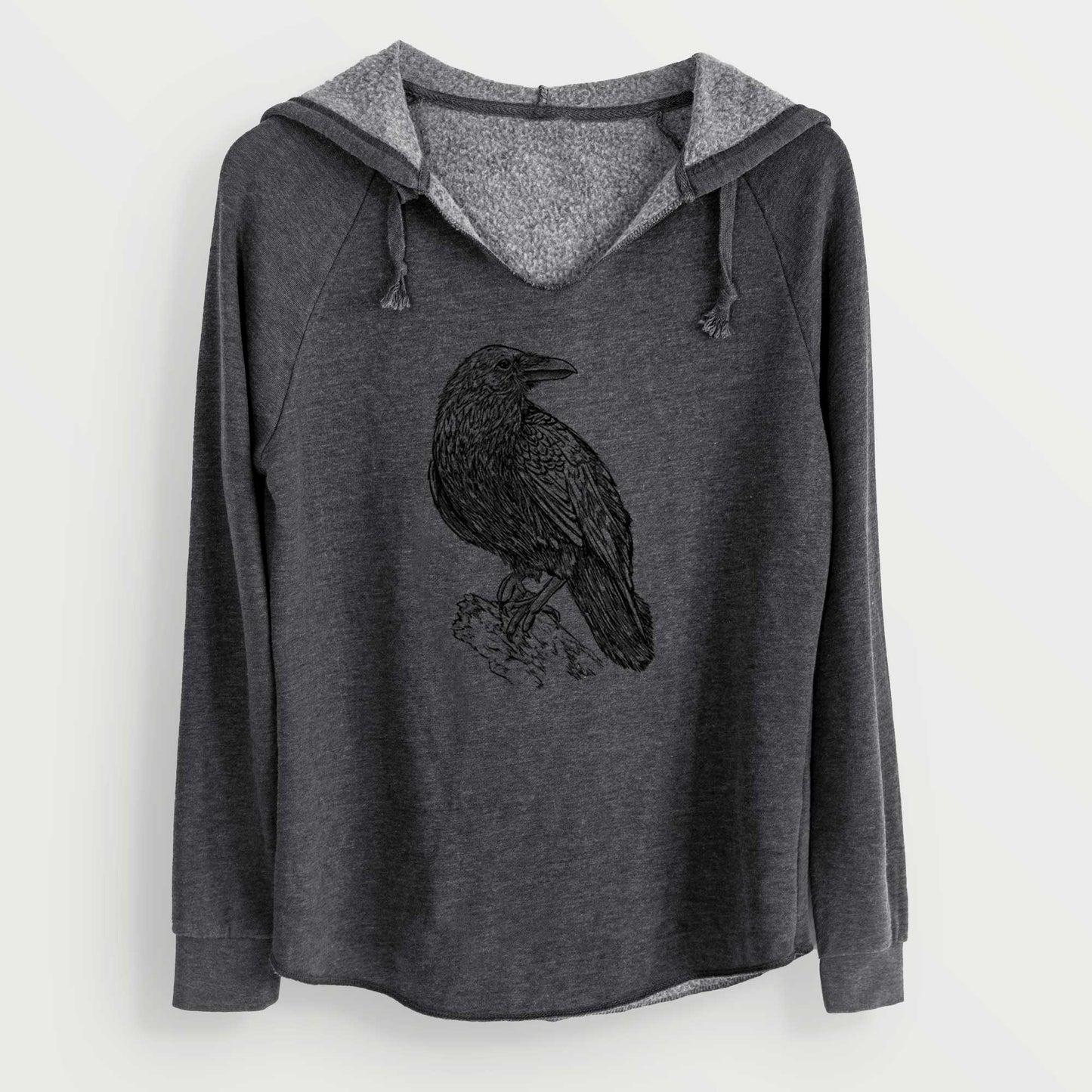 Common Raven - Corvus corax - Cali Wave Hooded Sweatshirt