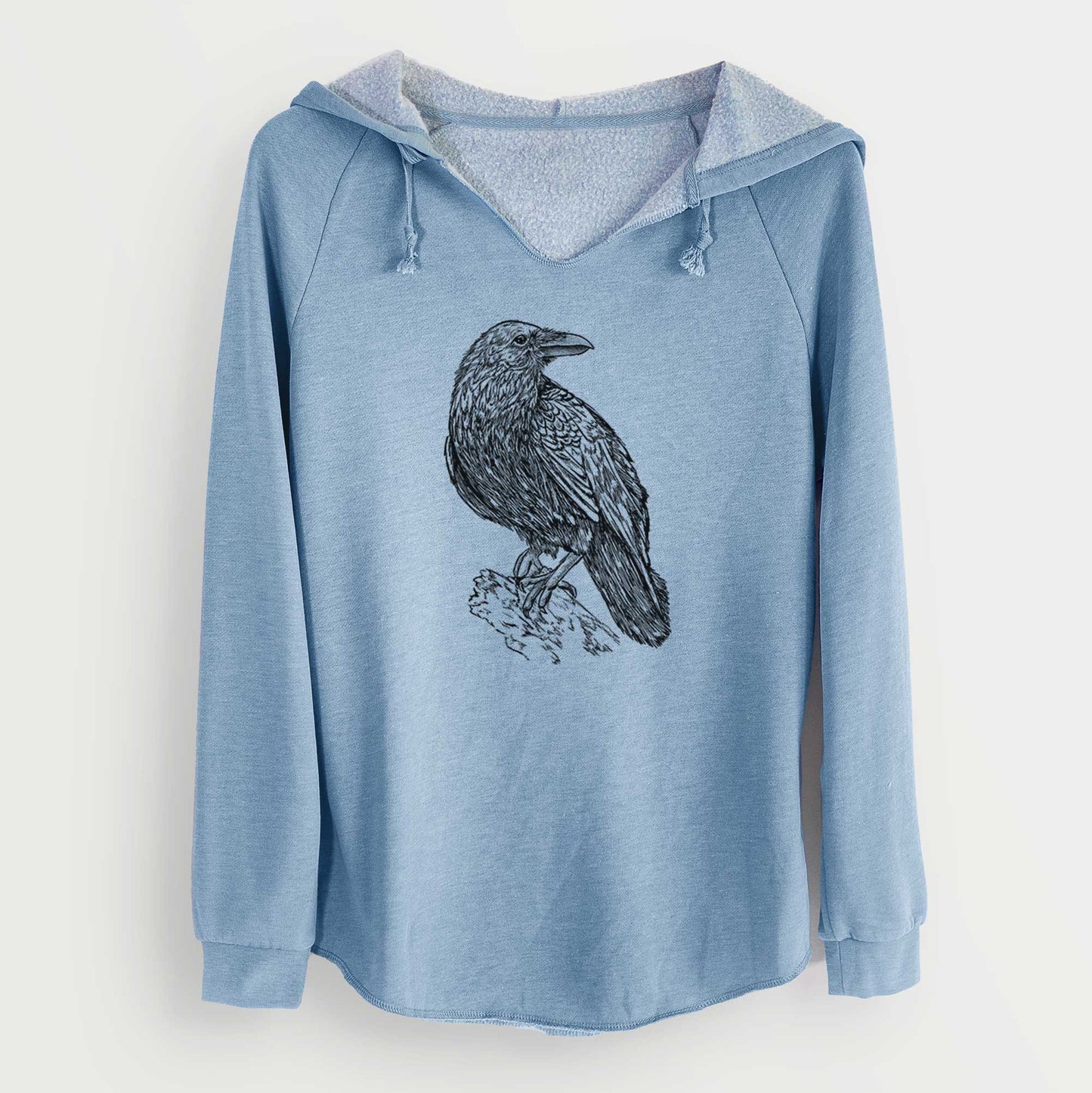 Common Raven - Corvus corax - Cali Wave Hooded Sweatshirt