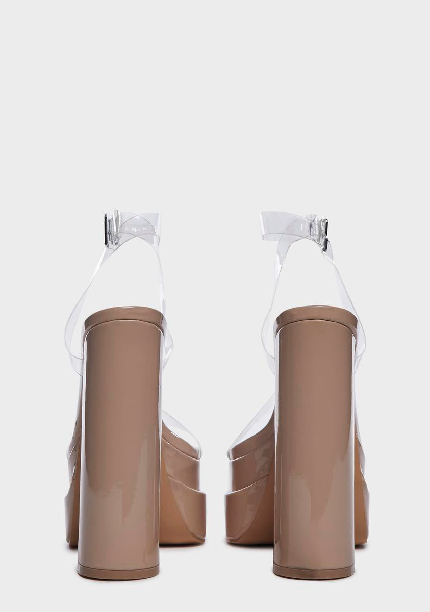 Calla Clear Platform Heels