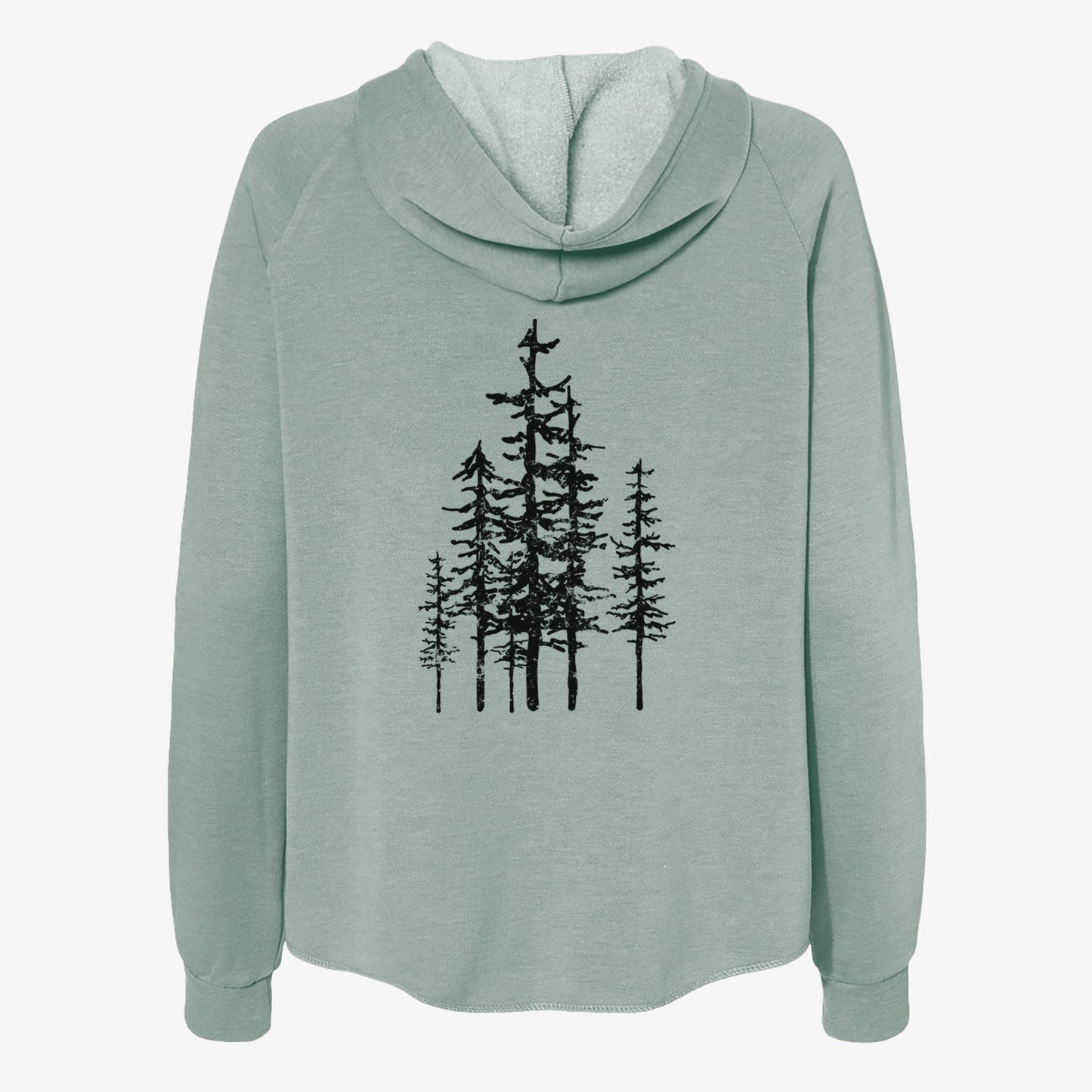 Evergreen Trees - Women's Cali Wave Zip-Up Sweatshirt
