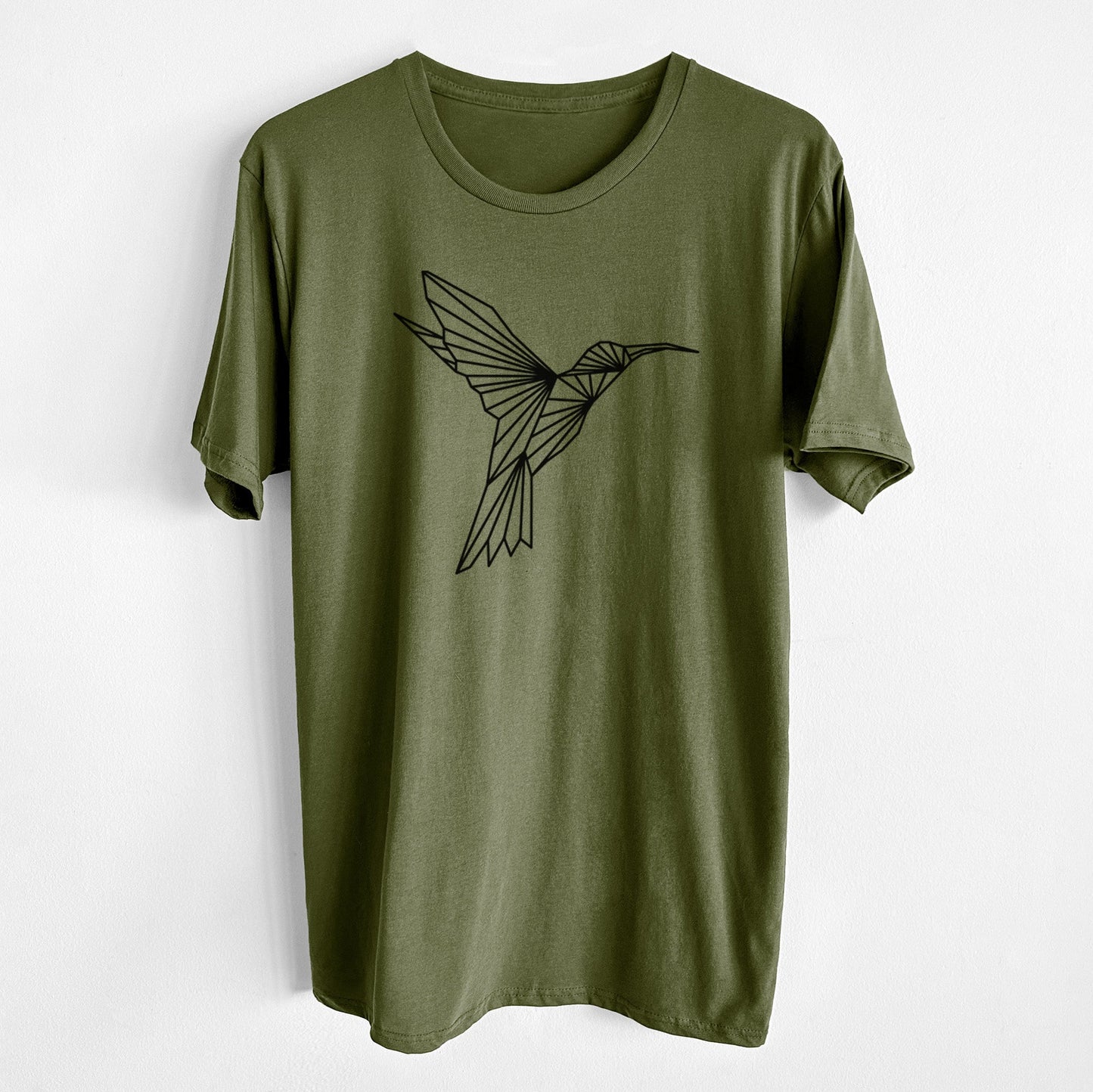 Geometric Hummingbird - Unisex Crewneck - Made in USA - 100% Organic Cotton