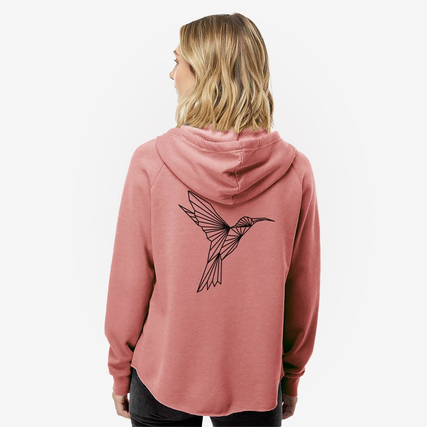 Geometric Hummingbird - Women's Cali Wave Zip-Up Sweatshirt
