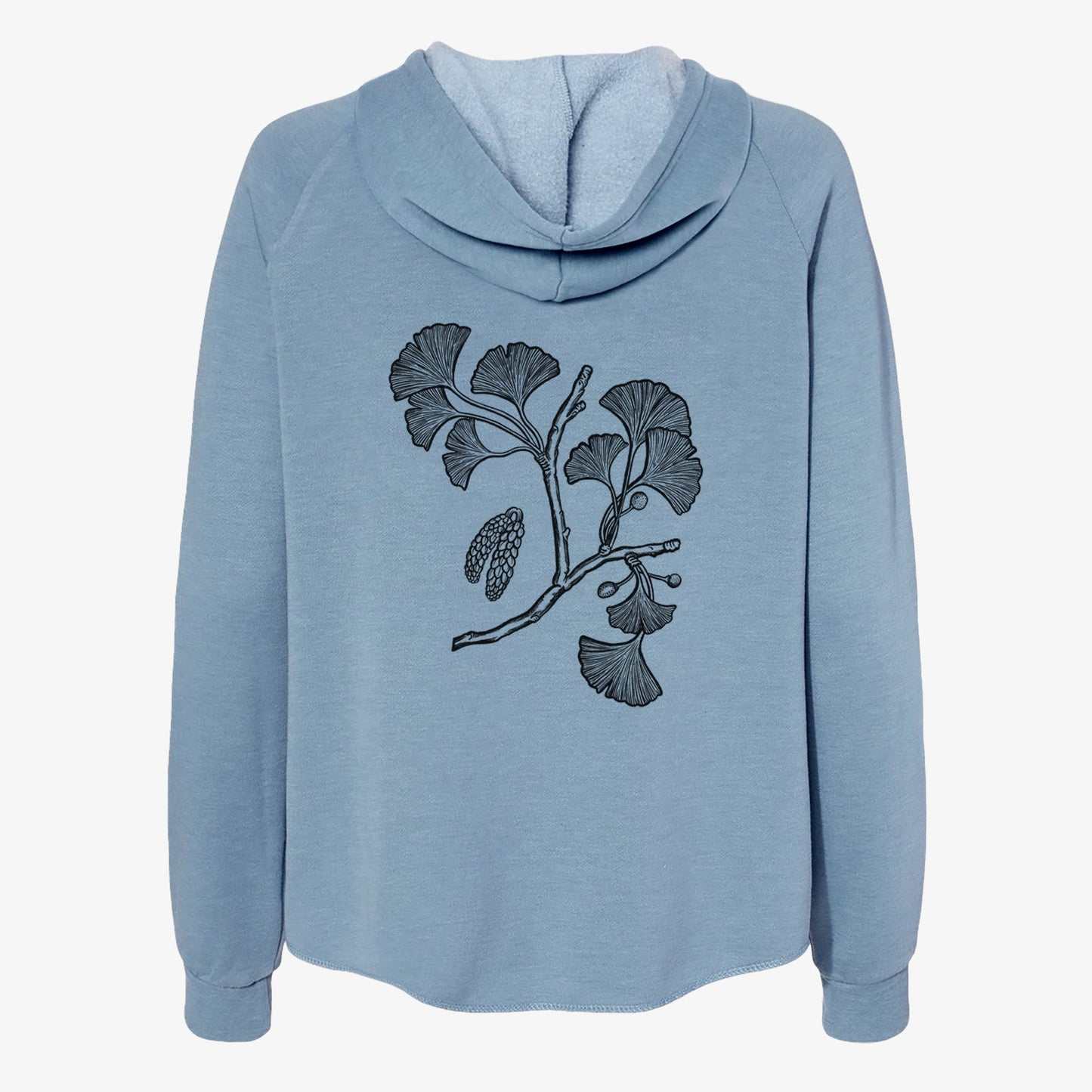 Ginkgo Biloba - Ginkgo Tree Stem with Leaves - Women's Cali Wave Zip-Up Sweatshirt
