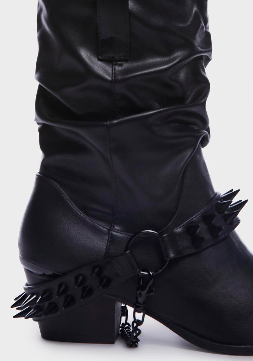 Black Death Proof Lo Spike Cowboy Boots