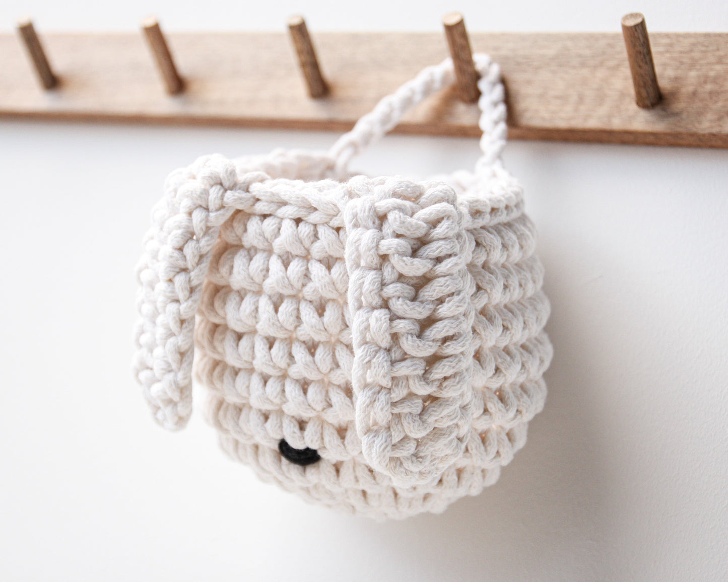Crochet Bunny Basket | IVORY
