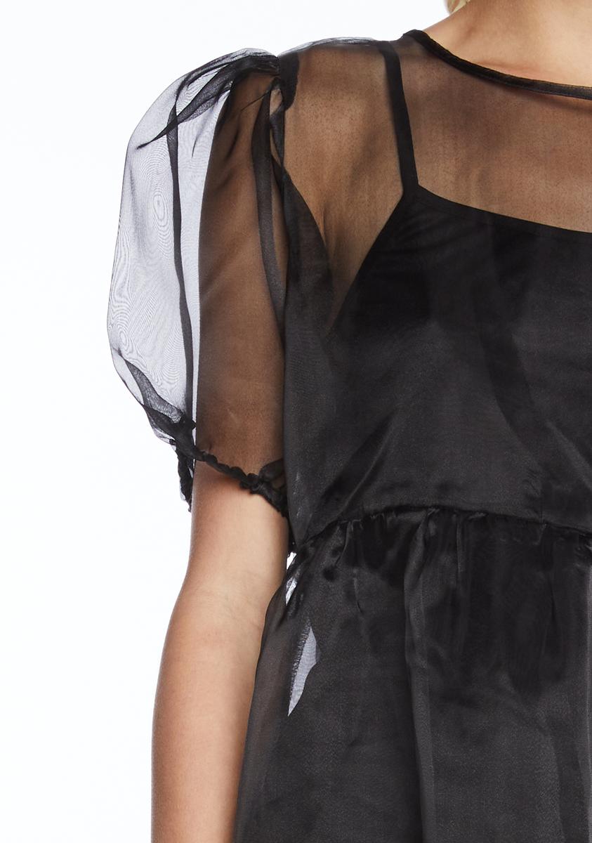 Tiered Organza Midi Dress