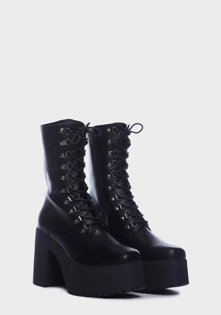 Short Siren Chunky Platform Calf Boots