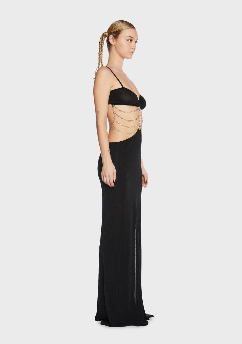 Chain Ladder Cut Out Maxi Dress