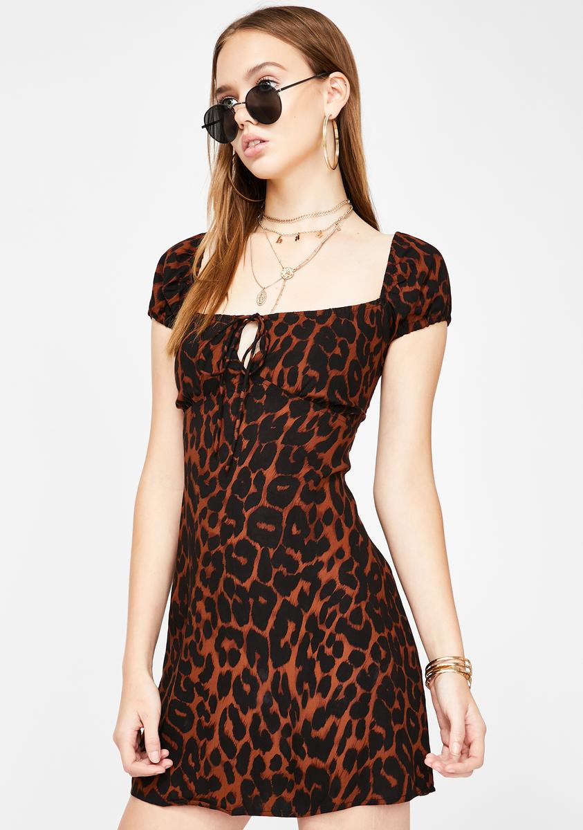 Gavel Leopard Mini Dress