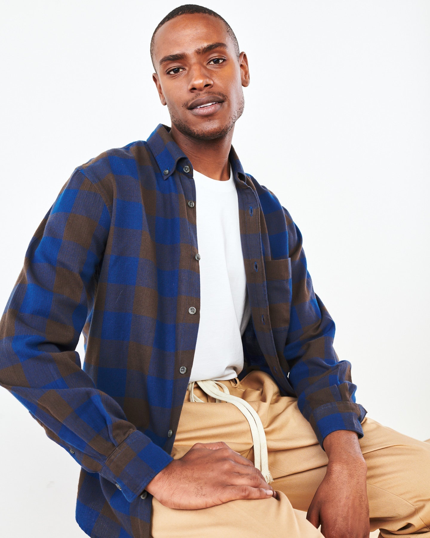 Brushed Twill Plaid Shirt