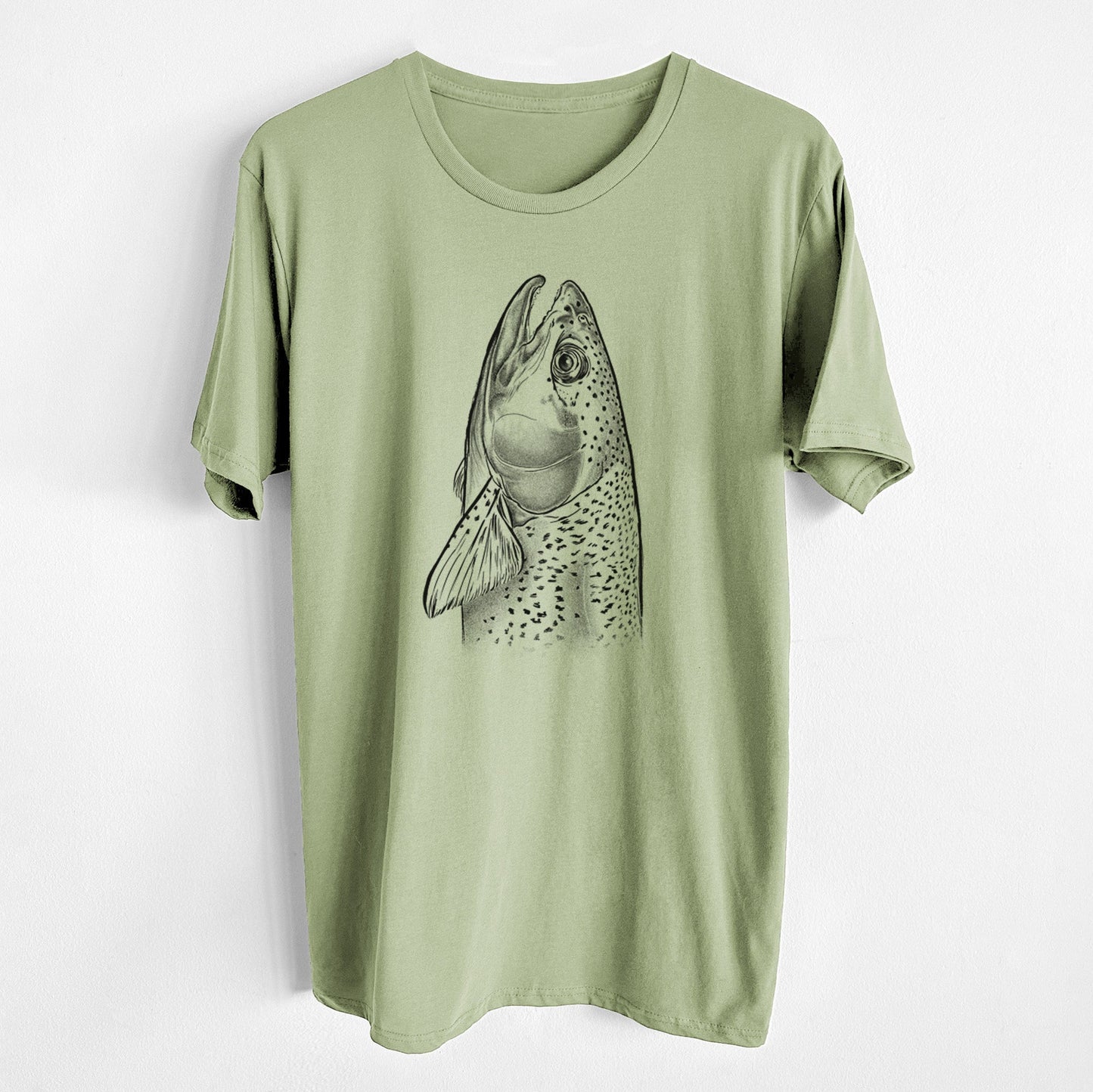 Rainbow Trout - Oncorhynchus mykiss - Unisex Crewneck - Made in USA - 100% Organic Cotton