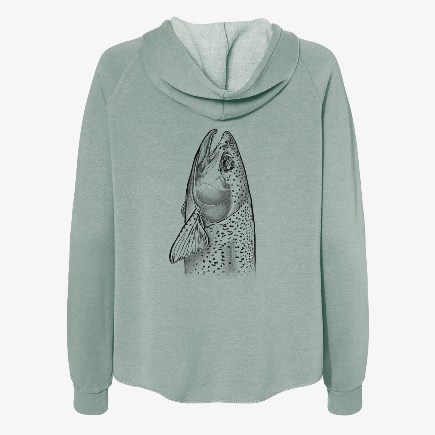 Rainbow Trout - Oncorhynchus mykiss - Women's Cali Wave Zip-Up Sweatshirt