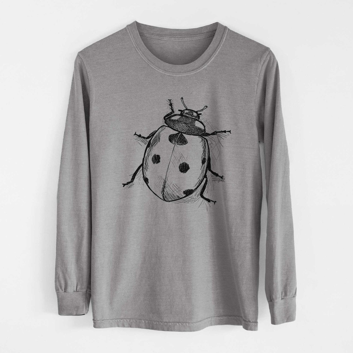 Coccinella septempunctata - Seven-spot Ladybird Ladybug - Heavyweight 100% Cotton Long Sleeve