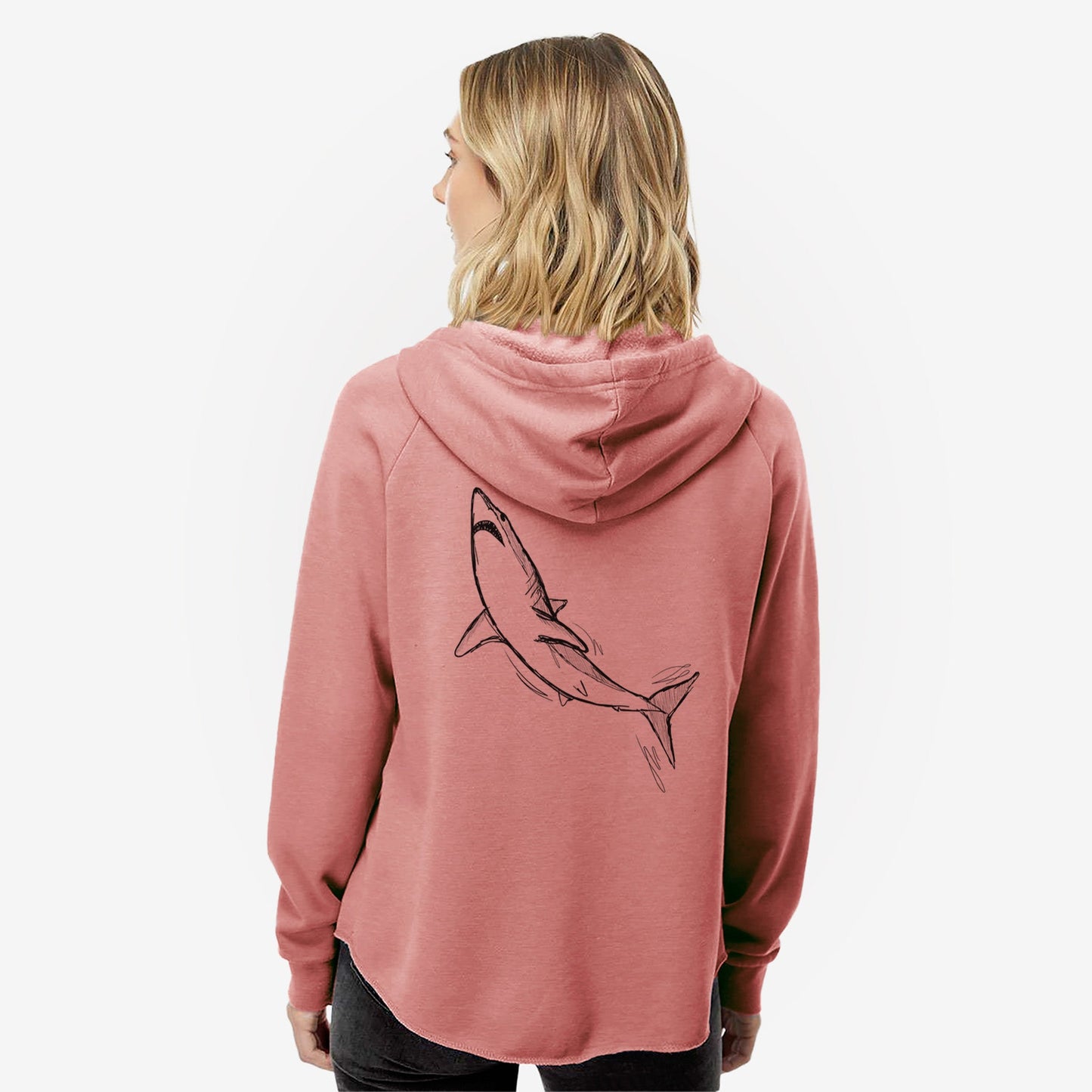Shortfin Mako Shark - Women's Cali Wave Zip-Up Sweatshirt