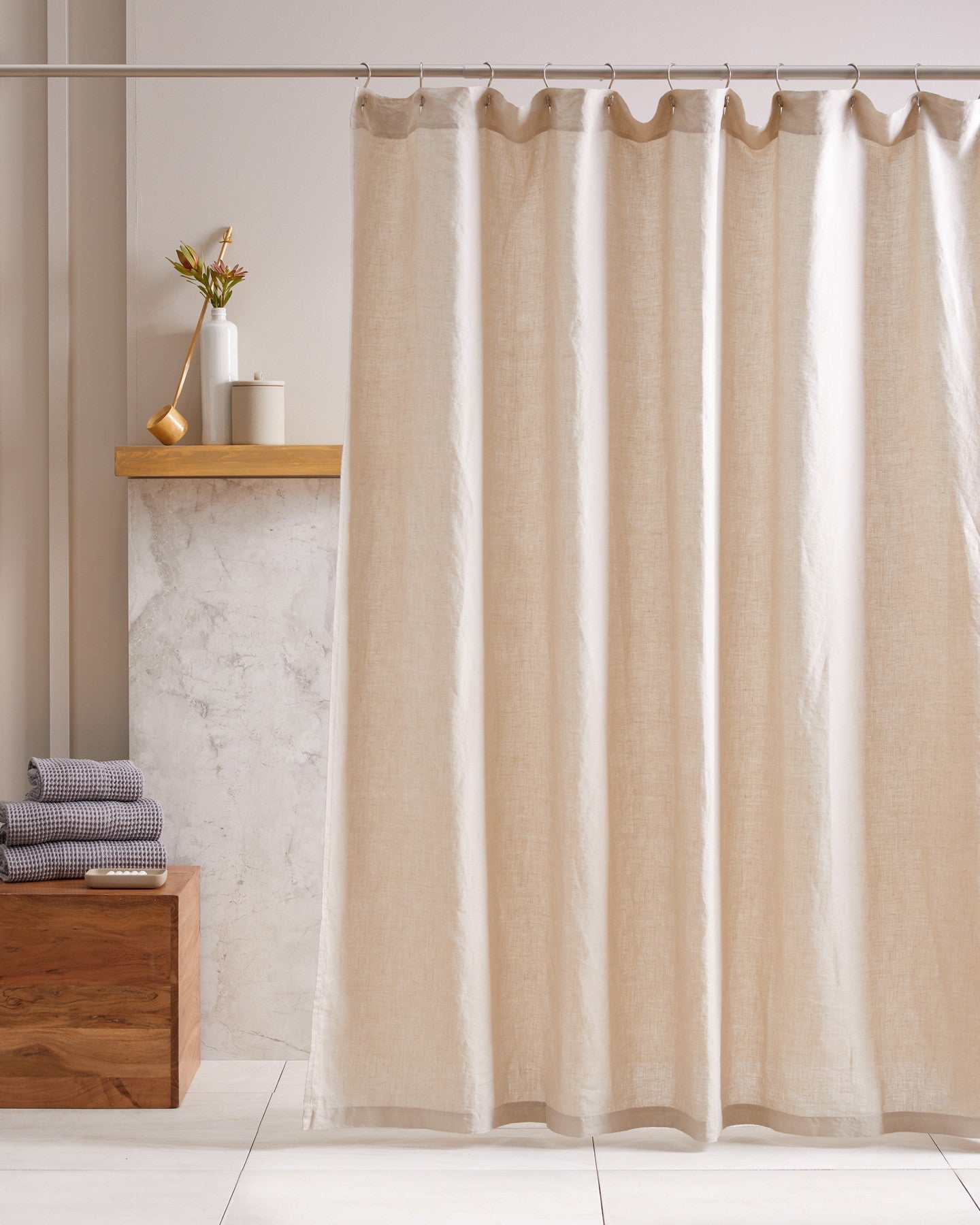 European Linen Shower Curtain