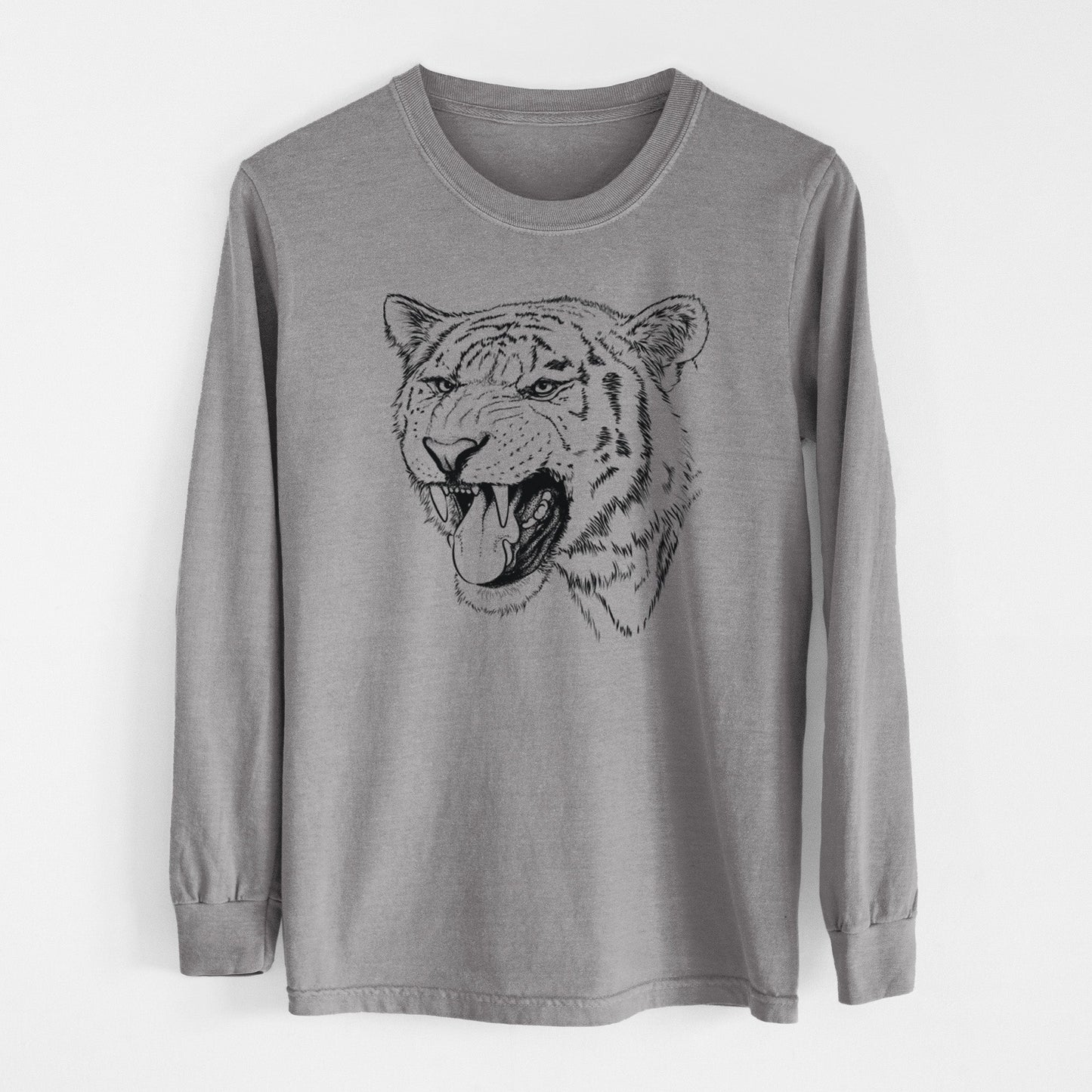 Siberian Tiger - Panthera tigris altaica - Heavyweight 100% Cotton Long Sleeve