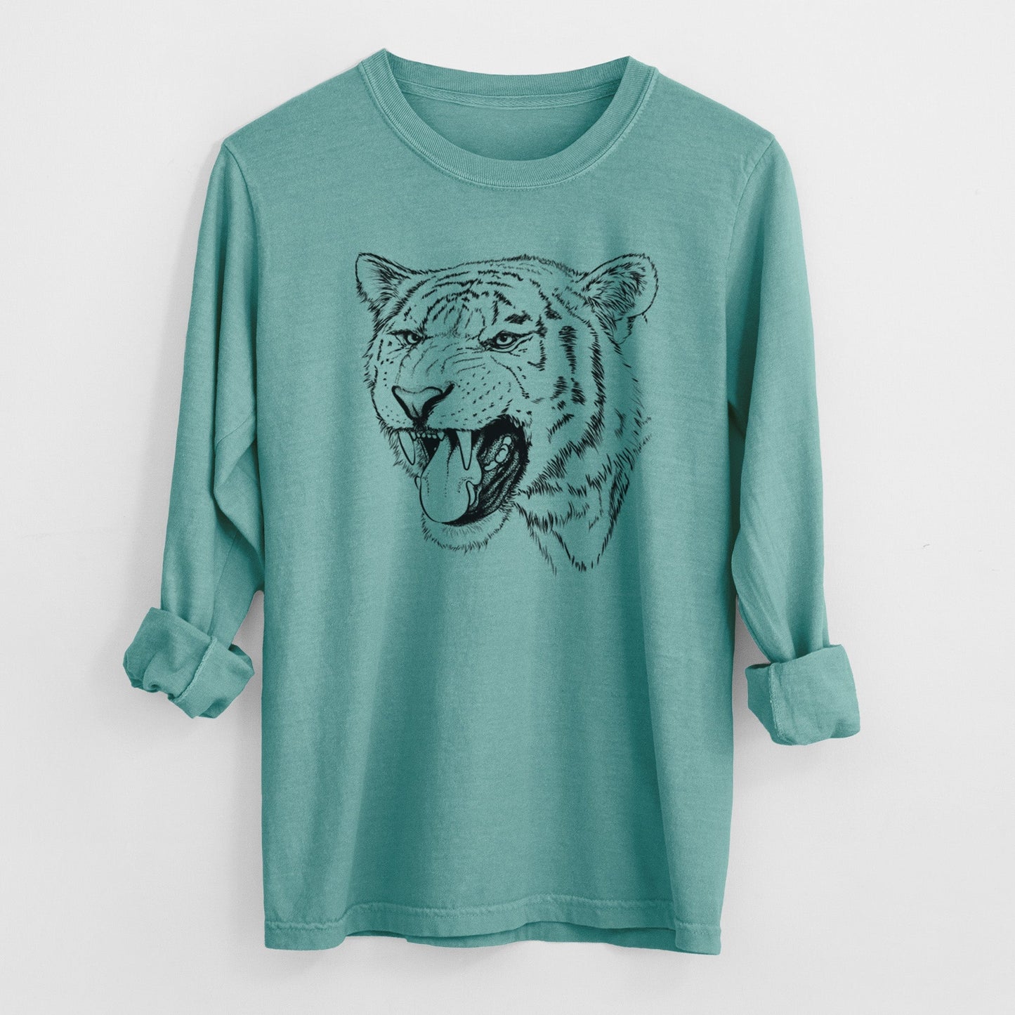 Siberian Tiger - Panthera tigris altaica - Heavyweight 100% Cotton Long Sleeve