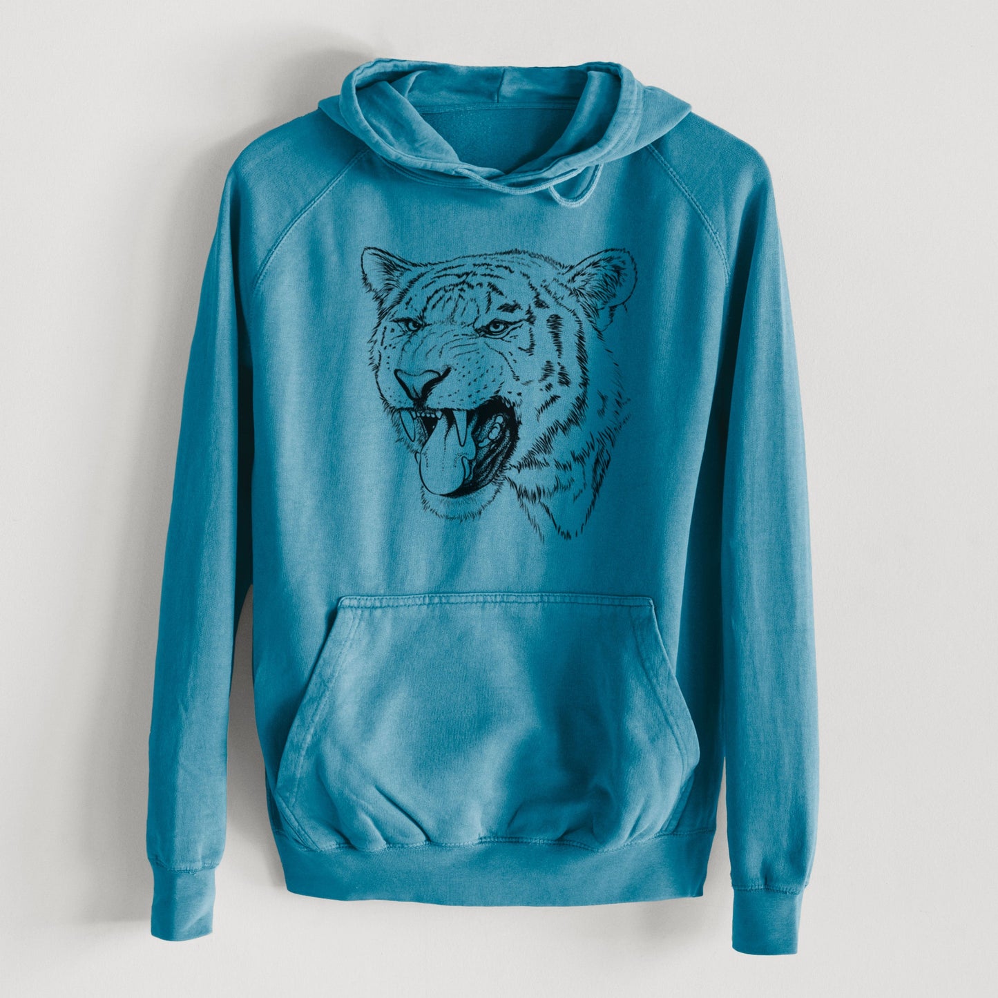 Siberian Tiger - Panthera tigris altaica - Mid-Weight Unisex Vintage 100% Cotton Hoodie