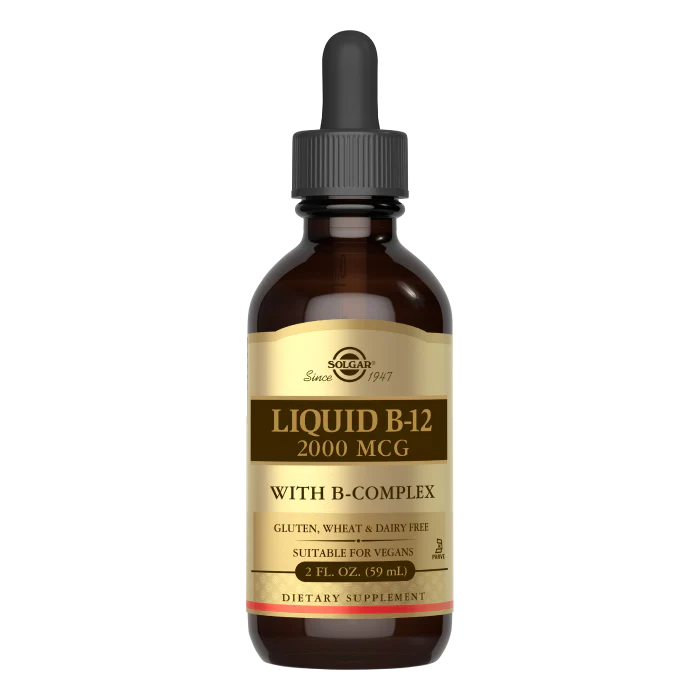Solgar Sublingual Liquid B-12 2000 mcg with B-Complex - 2 fl oz