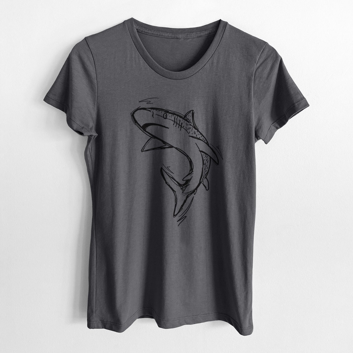 Tiger Shark - Women's Crewneck - Made in USA - 100% Organic Cotton