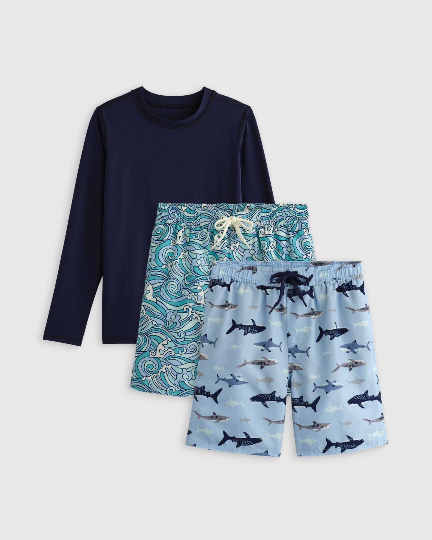Sunsafe Rash Guard & Swim Trunks Set