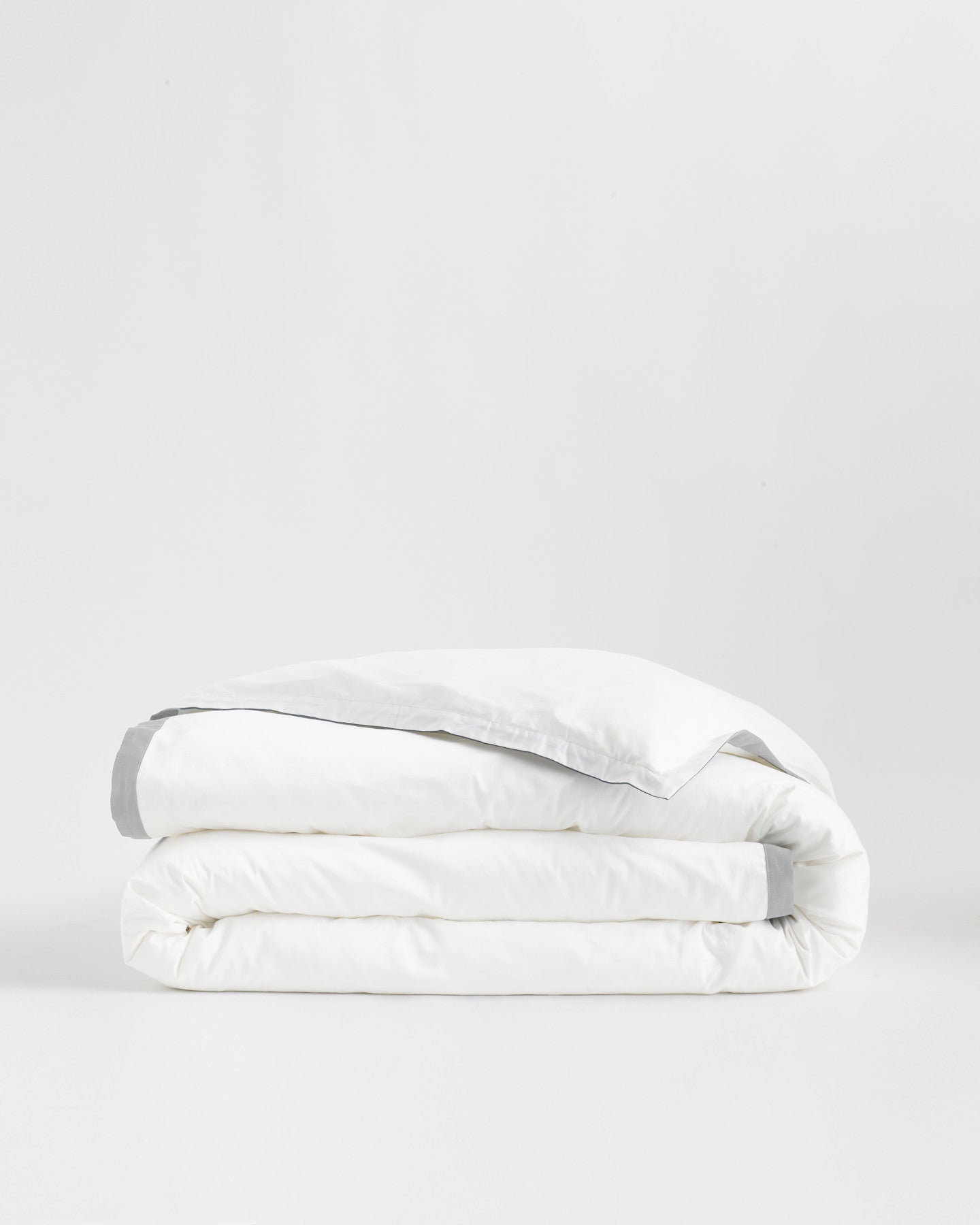 Classic Organic Percale Border Duvet Cover
