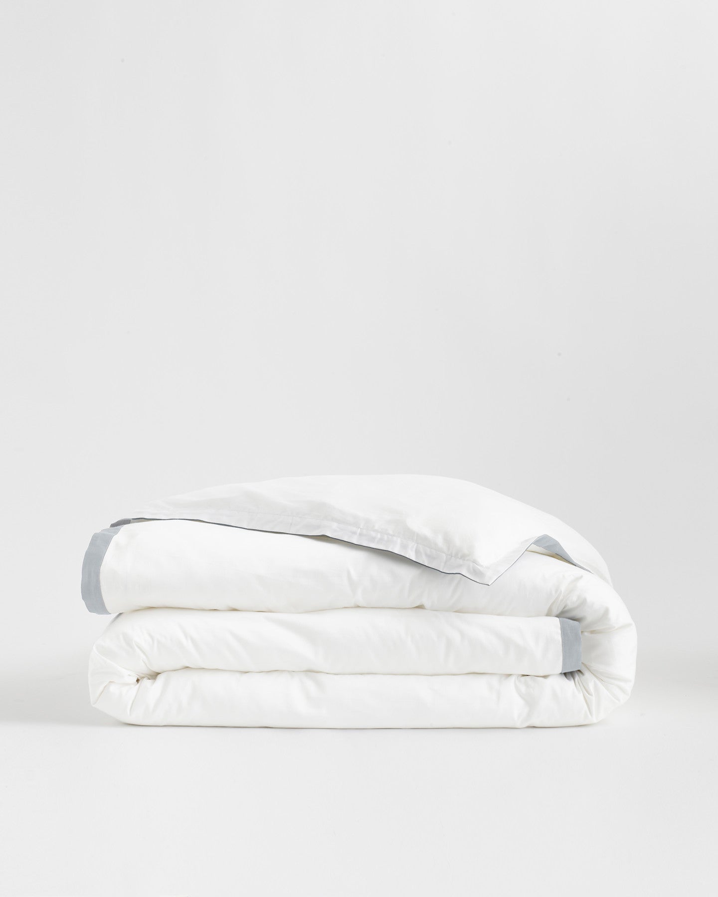 Classic Organic Percale Border Duvet Cover