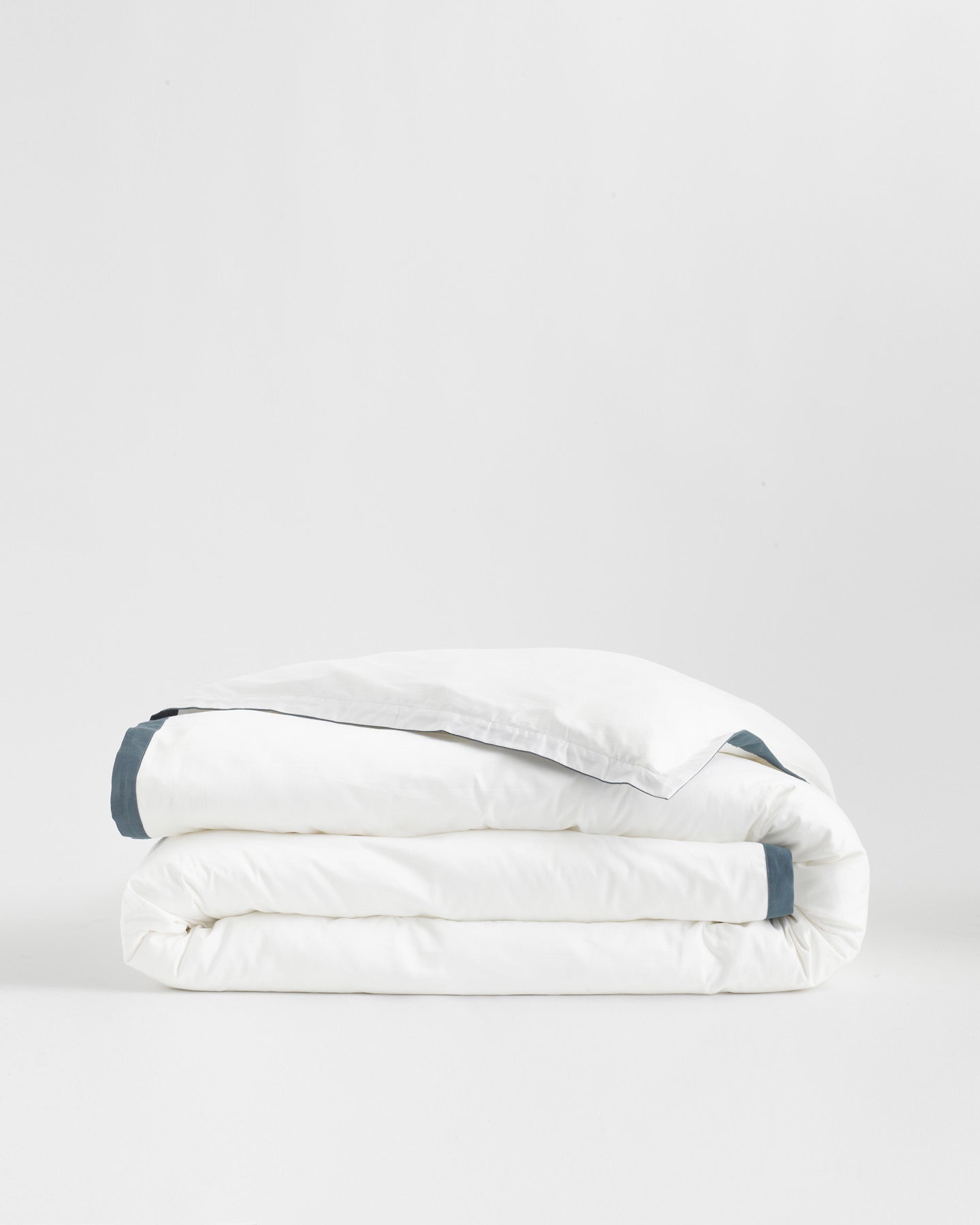 Classic Organic Percale Border Duvet Cover