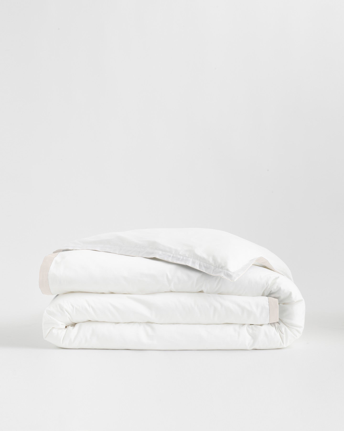 Classic Organic Percale Border Duvet Cover