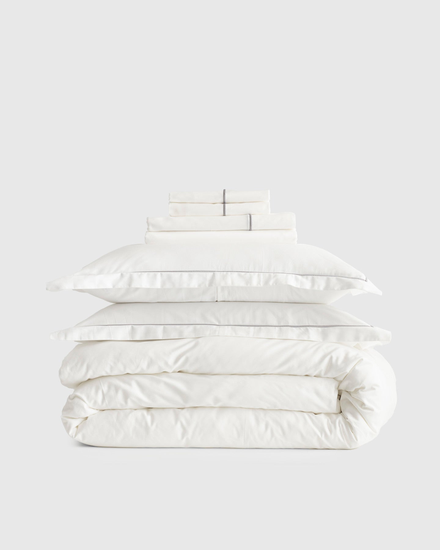 Classic Organic Percale Embroidered Deluxe Bedding Bundle