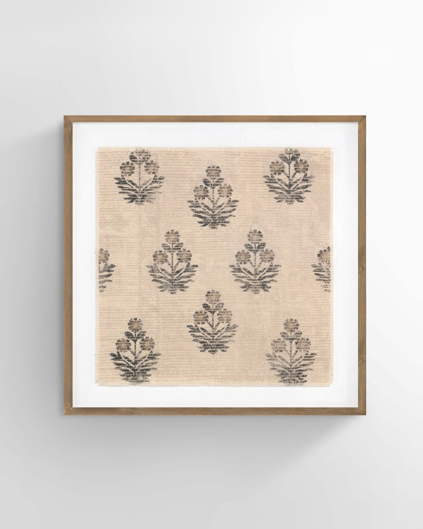 Floral Damask Linen Wall Art