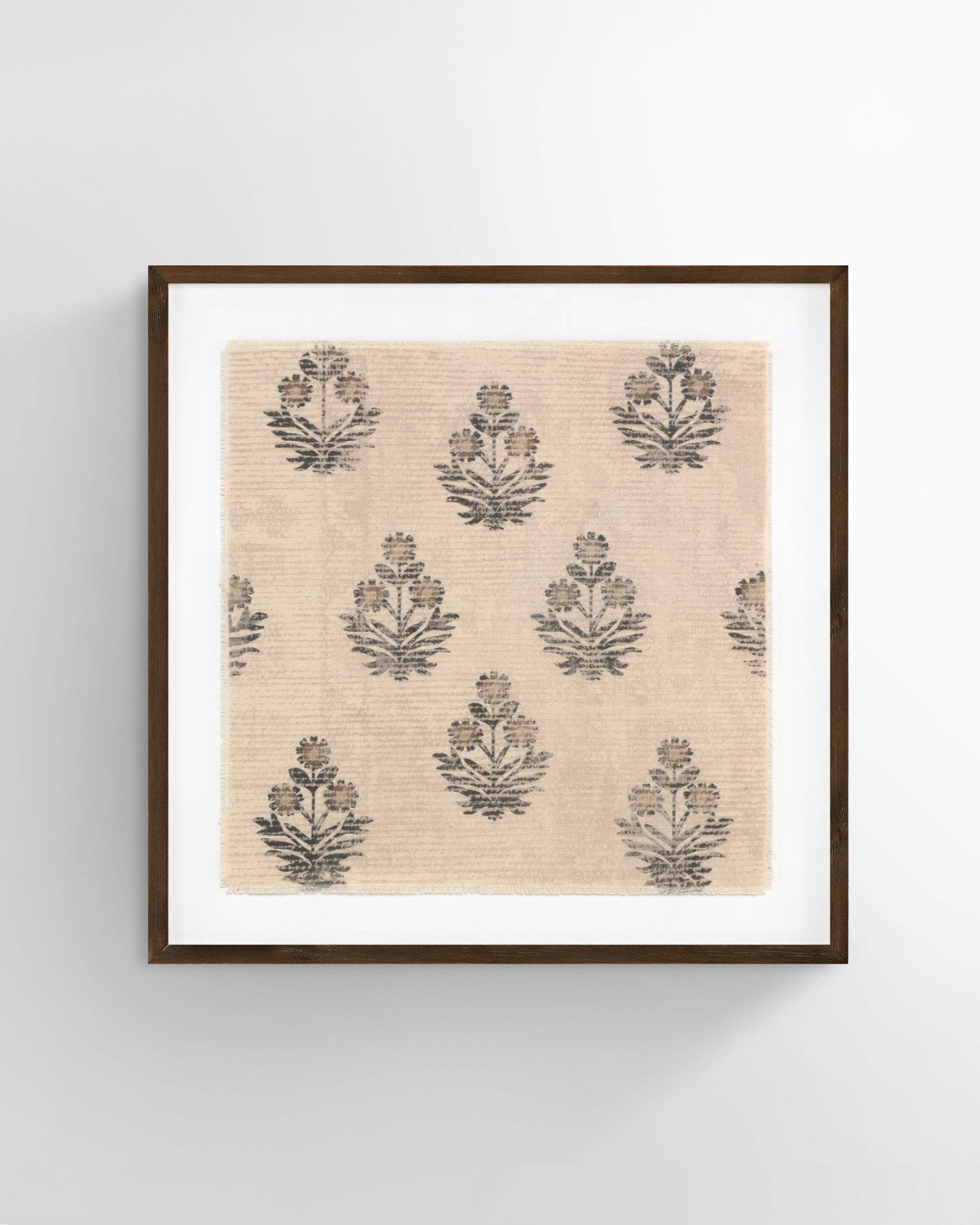 Floral Damask Linen Wall Art