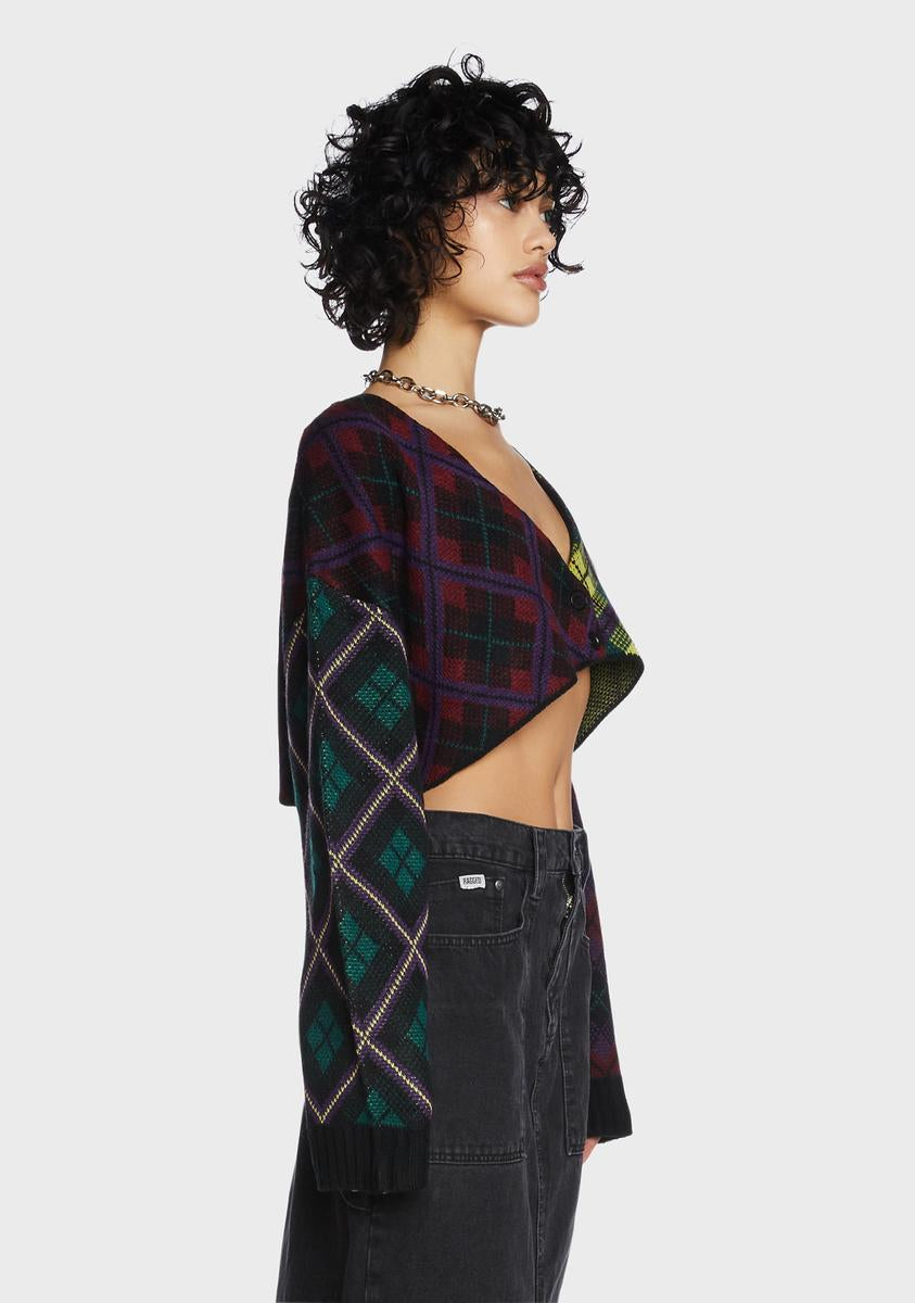 Garage Plaid Cardigan